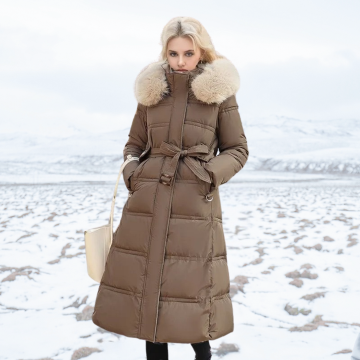 Lucia - Long Winter Parka with Faux Fur Hood