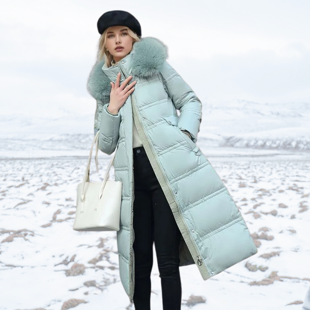 Lucia - Long Winter Parka with Faux Fur Hood