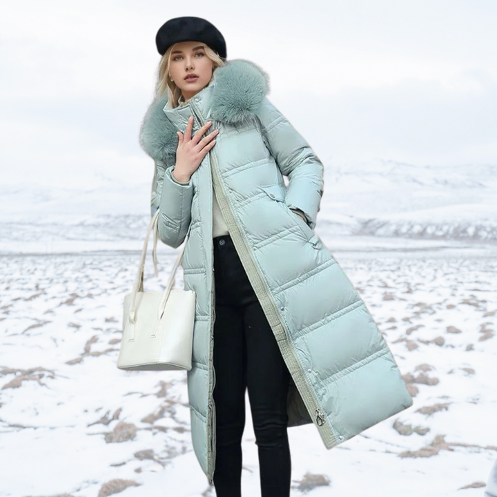 Lucia - Long Winter Parka with Faux Fur Hood