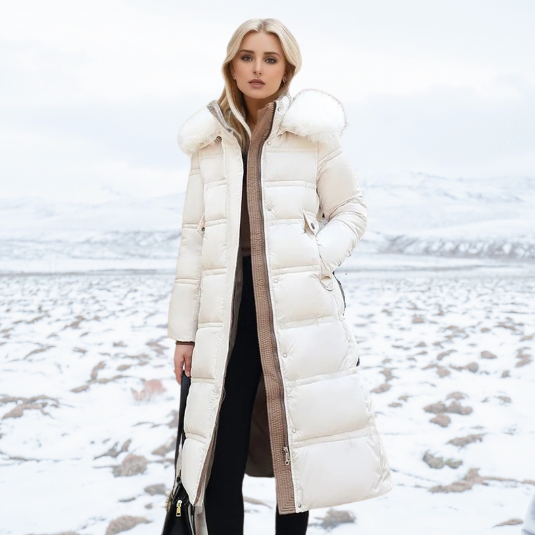 Lucia - Long Winter Parka with Faux Fur Hood