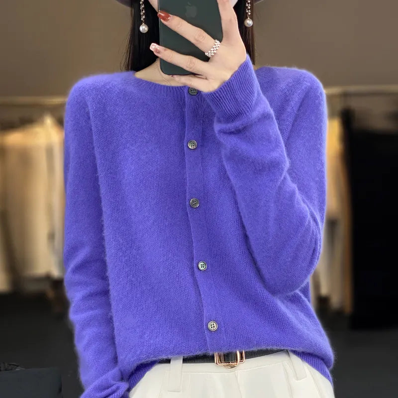 Alba - Classic Button-Down Soft Knit Cardigan