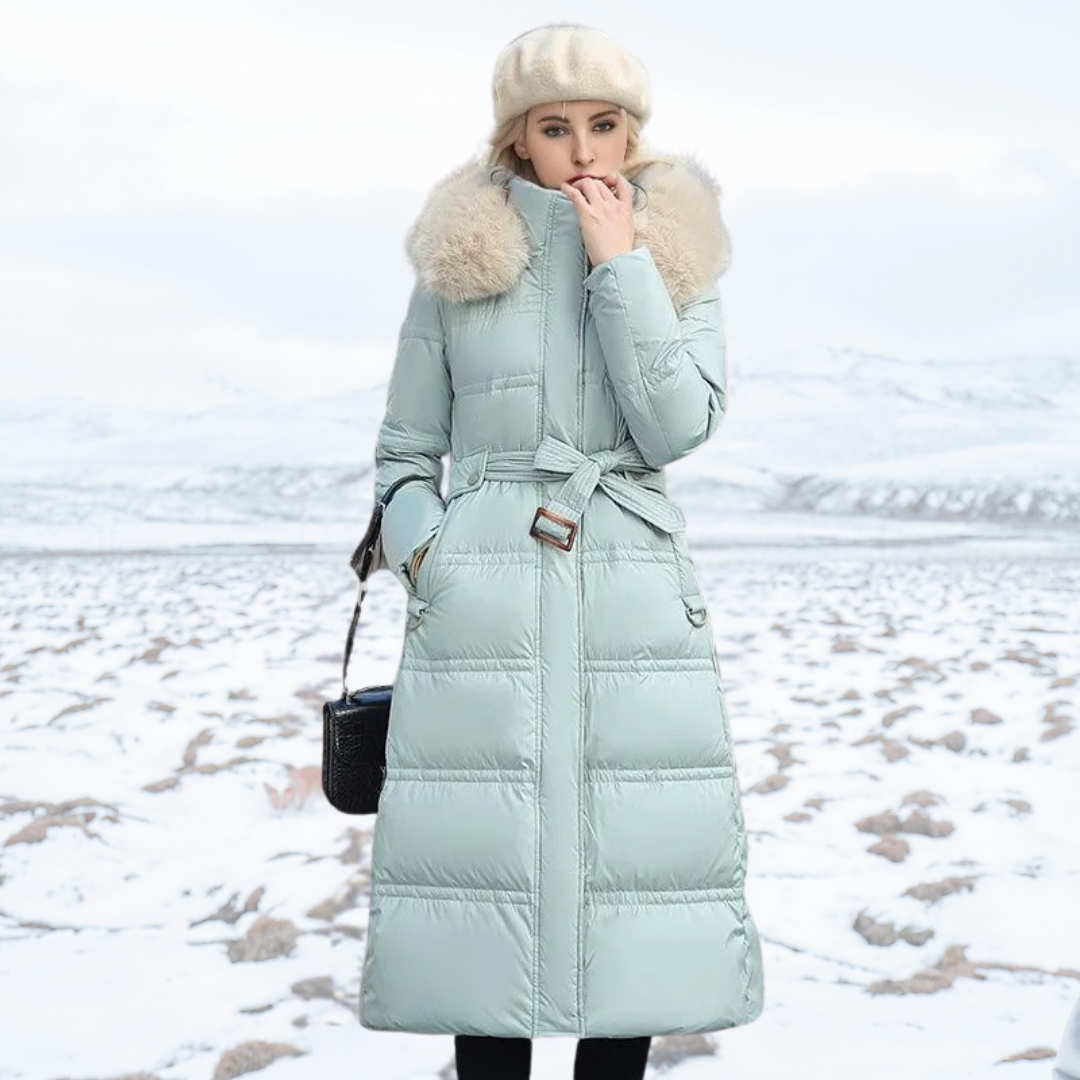 Lucia - Long Winter Parka with Faux Fur Hood