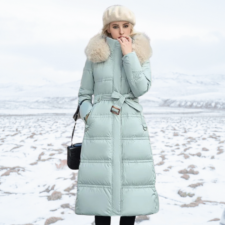 Lucia - Long Winter Parka with Faux Fur Hood