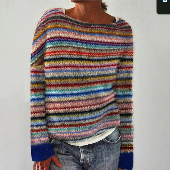 Alice - Retro Patterned Knit Sweater