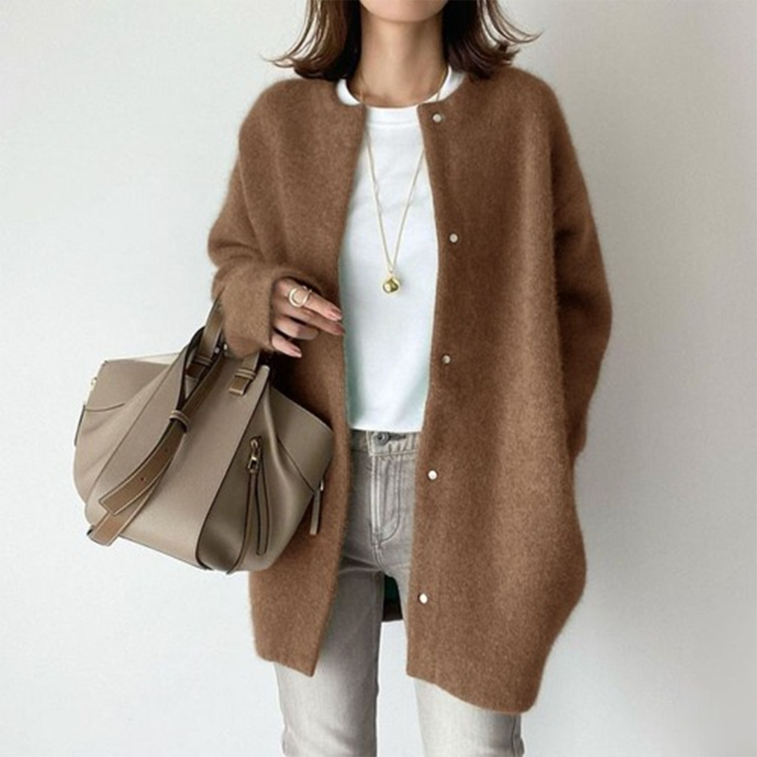 Nadia - Cozy Oversized Fuzzy Knit Cardigan