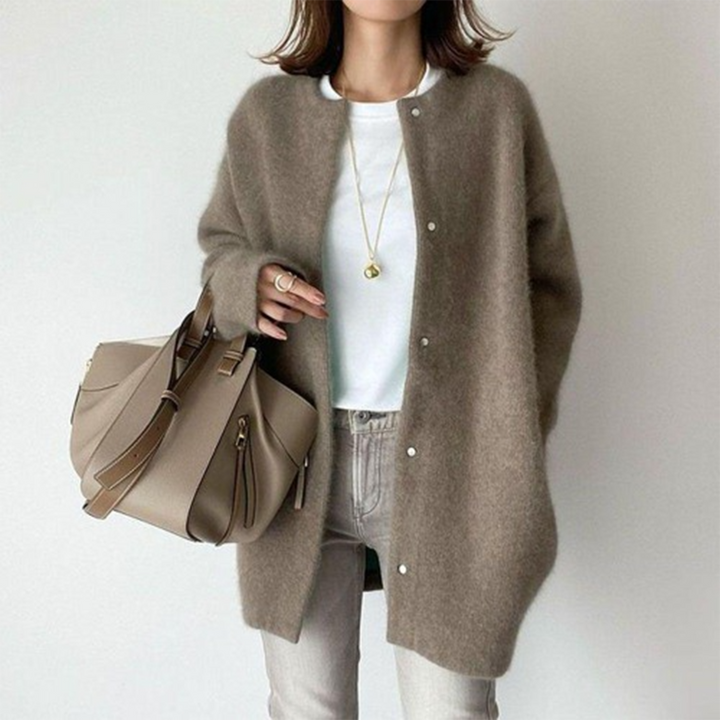 Nadia - Cozy Oversized Fuzzy Knit Cardigan