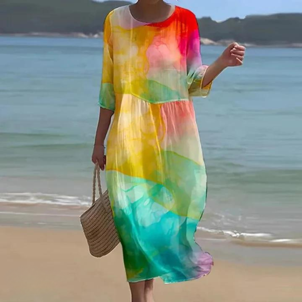 Emily - Tummy-Covering Floral Dress