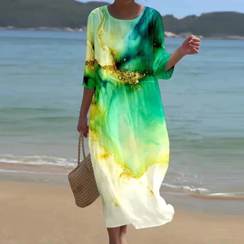 Emily - Tummy-Covering Floral Dress