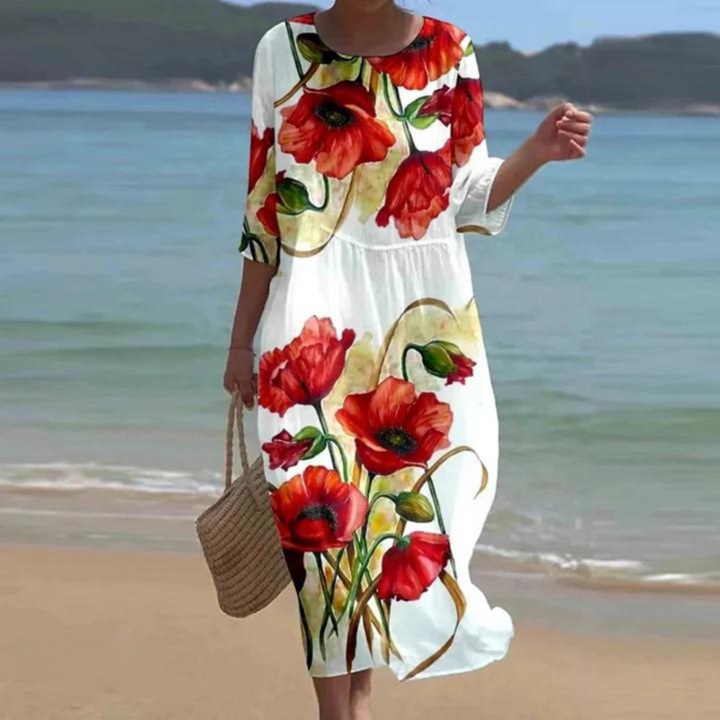 Emily - Tummy-Covering Floral Dress