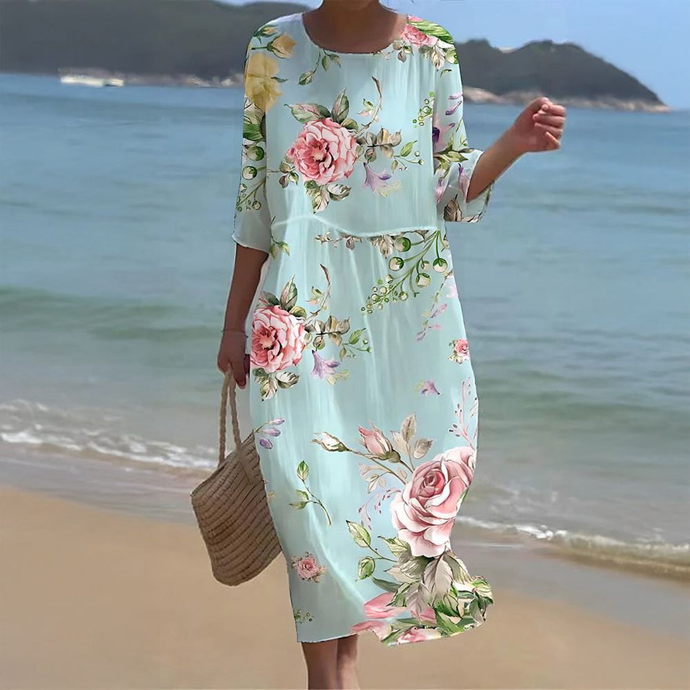 Emily - Tummy-Covering Floral Dress