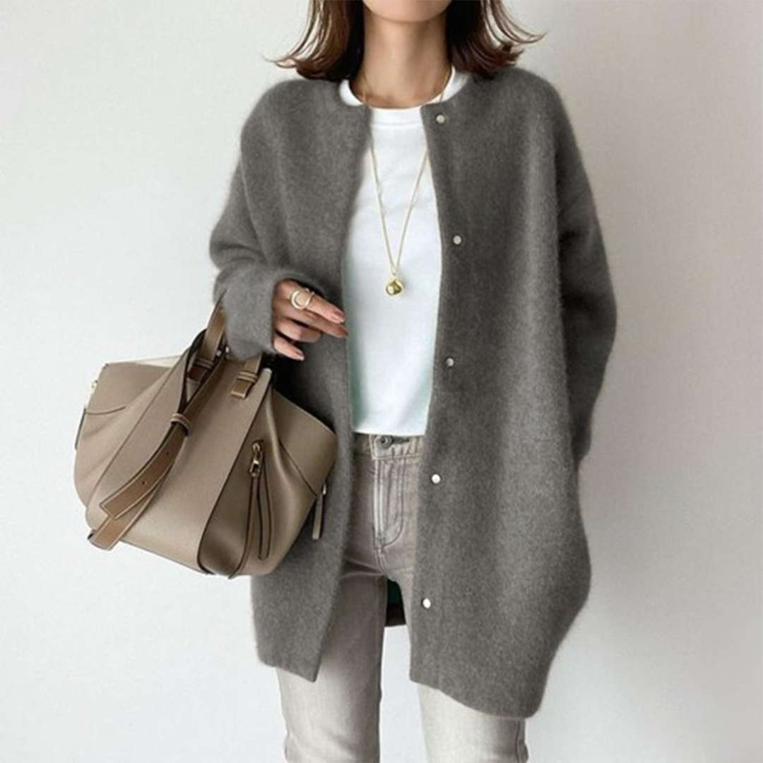 Nadia - Cozy Oversized Fuzzy Knit Cardigan