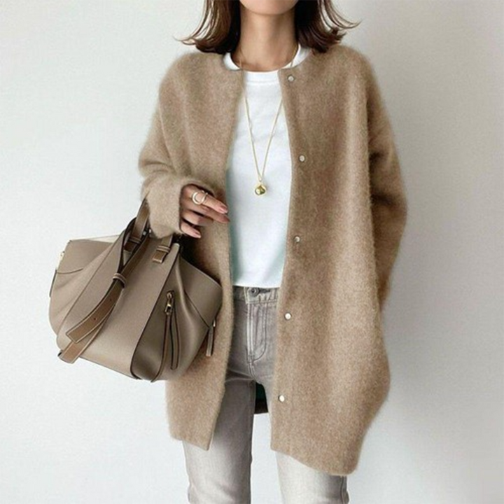 Nadia - Cozy Oversized Fuzzy Knit Cardigan
