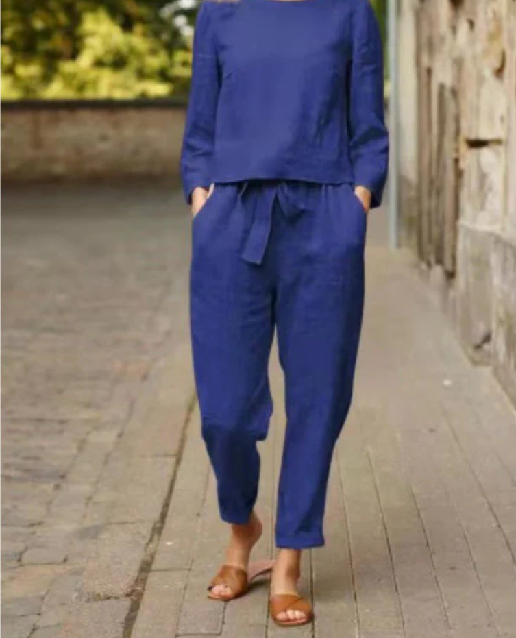 Leah - Breathable Linen Two-Piece Set