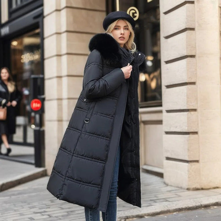 Lucia - Long Winter Parka with Faux Fur Hood