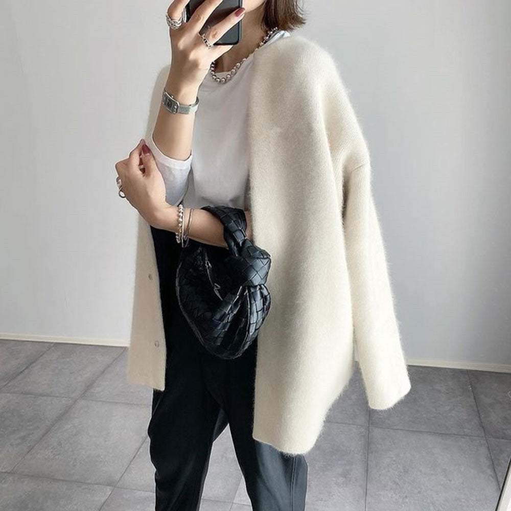 Nadia - Cozy Oversized Fuzzy Knit Cardigan