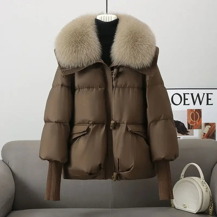 Bianca - Short Puffer Jacket with Faux Fur Collar