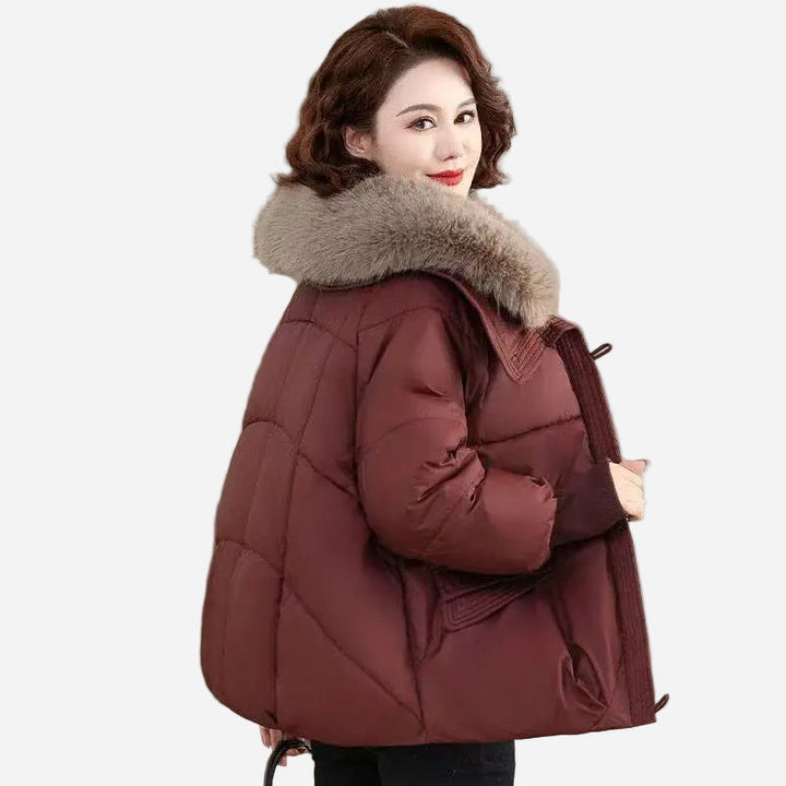 Bianca - Short Puffer Jacket with Faux Fur Collar