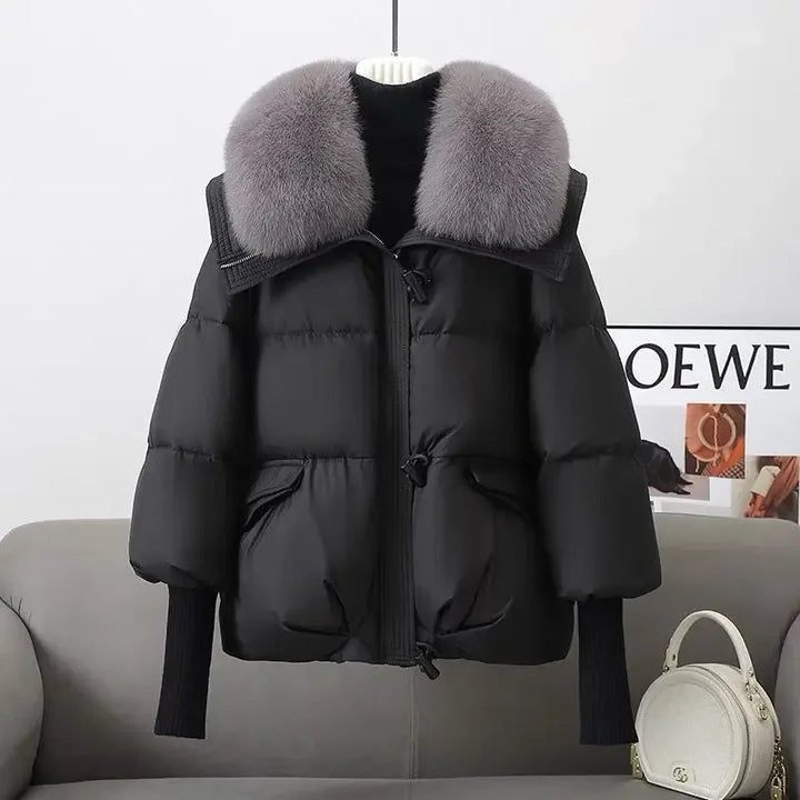 Bianca - Short Puffer Jacket with Faux Fur Collar