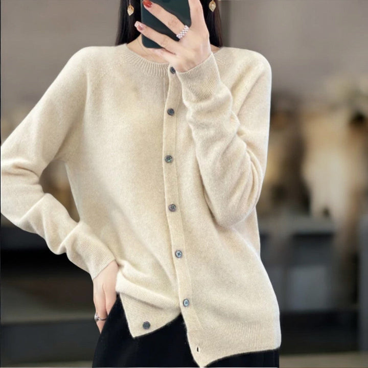 Alba - Classic Button-Down Soft Knit Cardigan