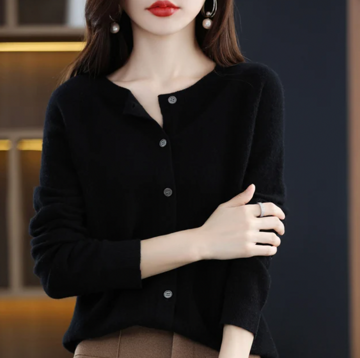 Alba - Classic Button-Down Soft Knit Cardigan