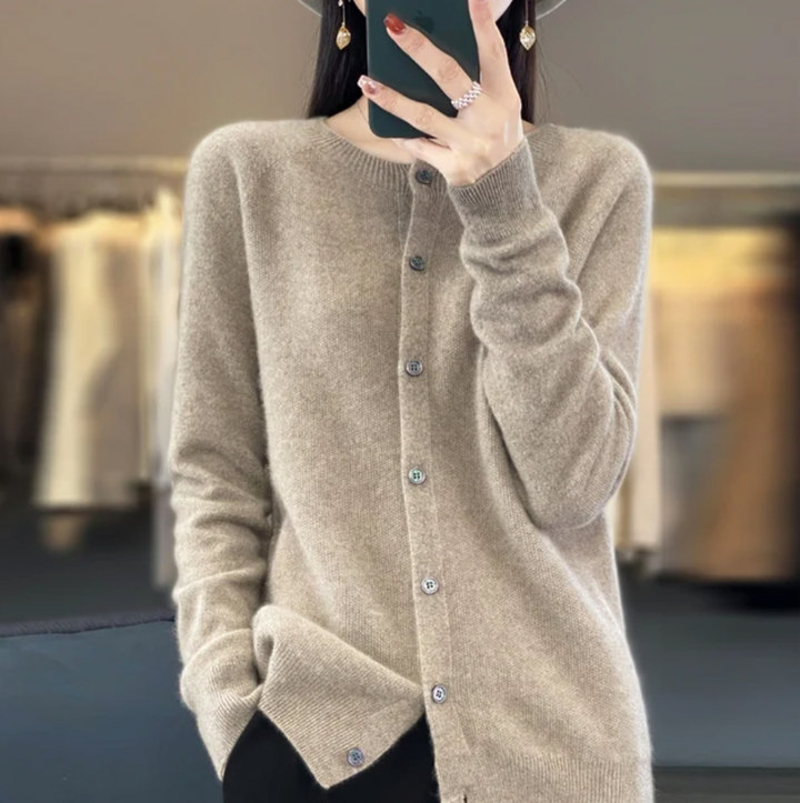Alba - Classic Button-Down Soft Knit Cardigan