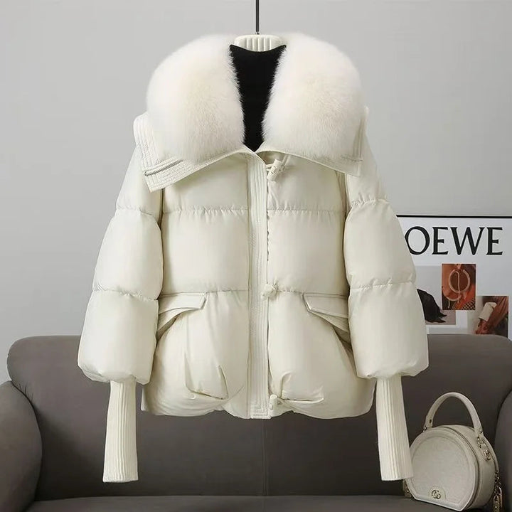 Bianca - Short Puffer Jacket with Faux Fur Collar