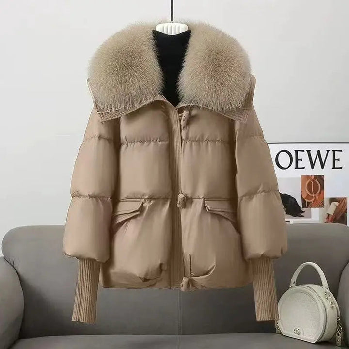 Bianca - Short Puffer Jacket with Faux Fur Collar
