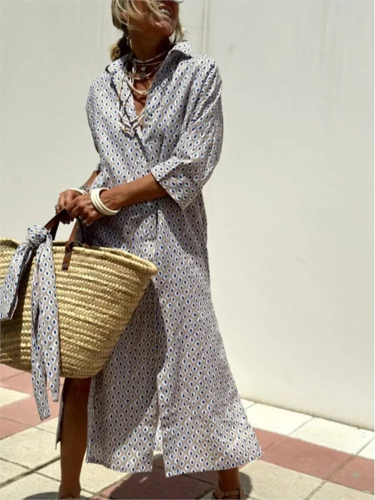 Sophie - Relaxed Fit Striped Shirt Dress