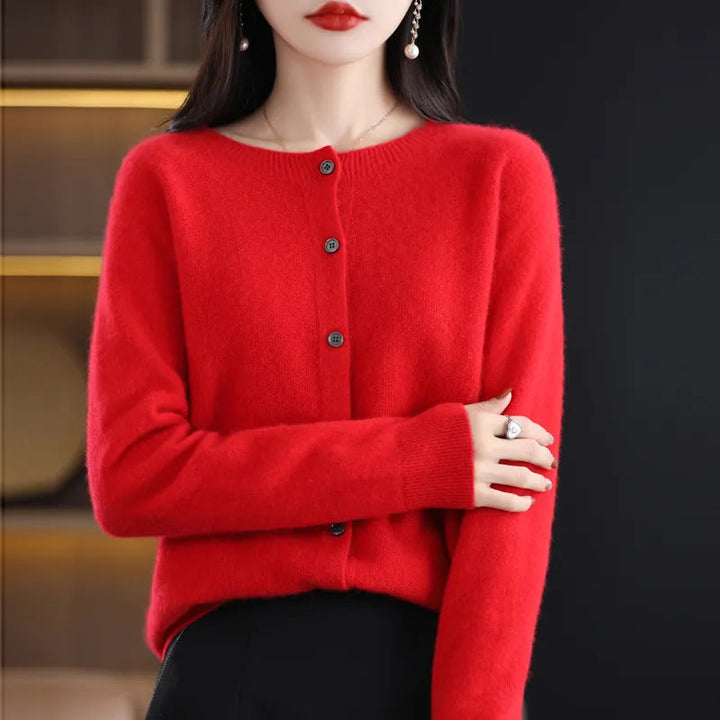 Alba - Classic Button-Down Soft Knit Cardigan